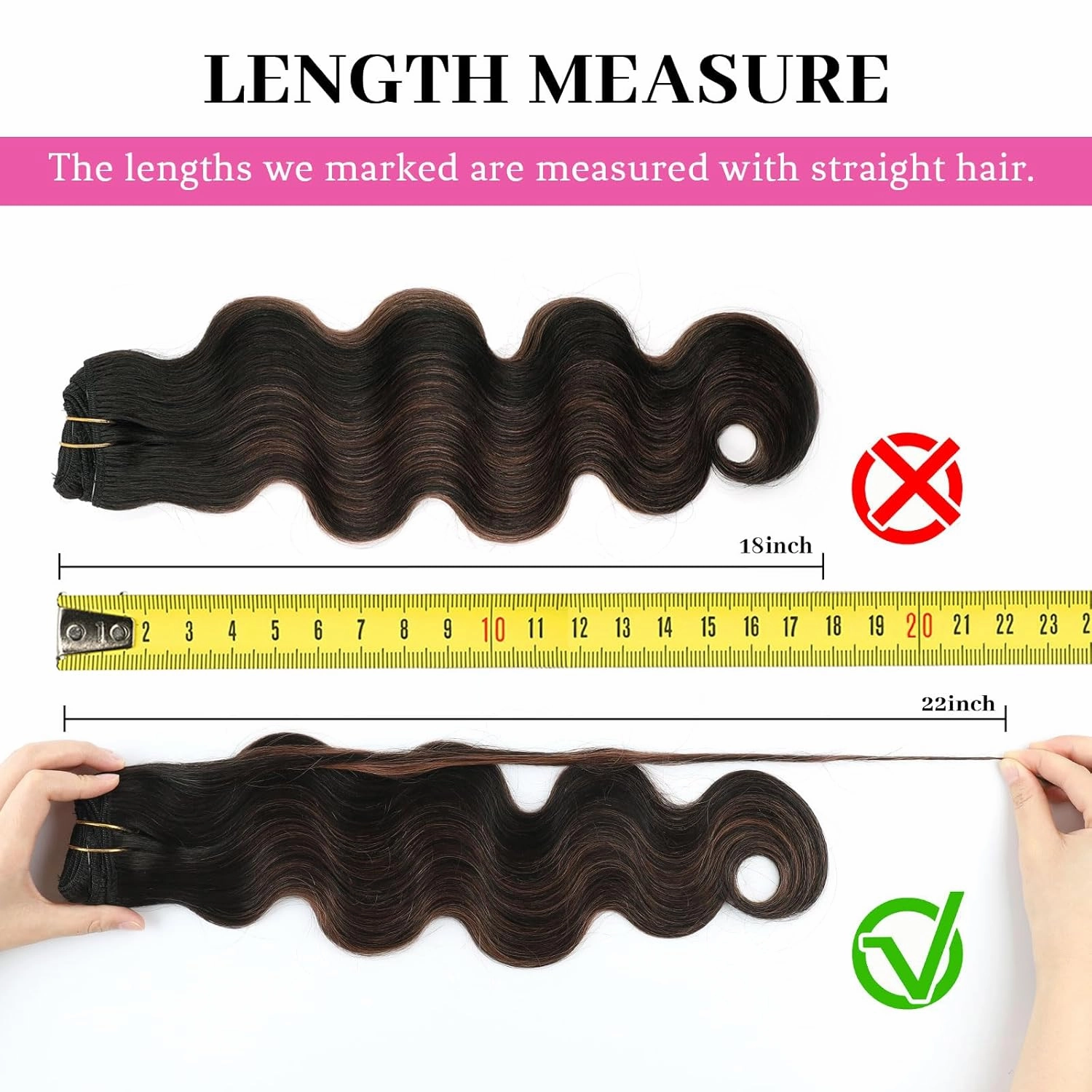 ABH AMAZINGBEAUTY HAIR Body Wave Clip in Hair Extensions Human Hair Body Wave Clip ins for Black Women Rooted Black Piano Natural Black #1B Mixed With Chocolate Brown #4 Two Tone 120G 22 Inch