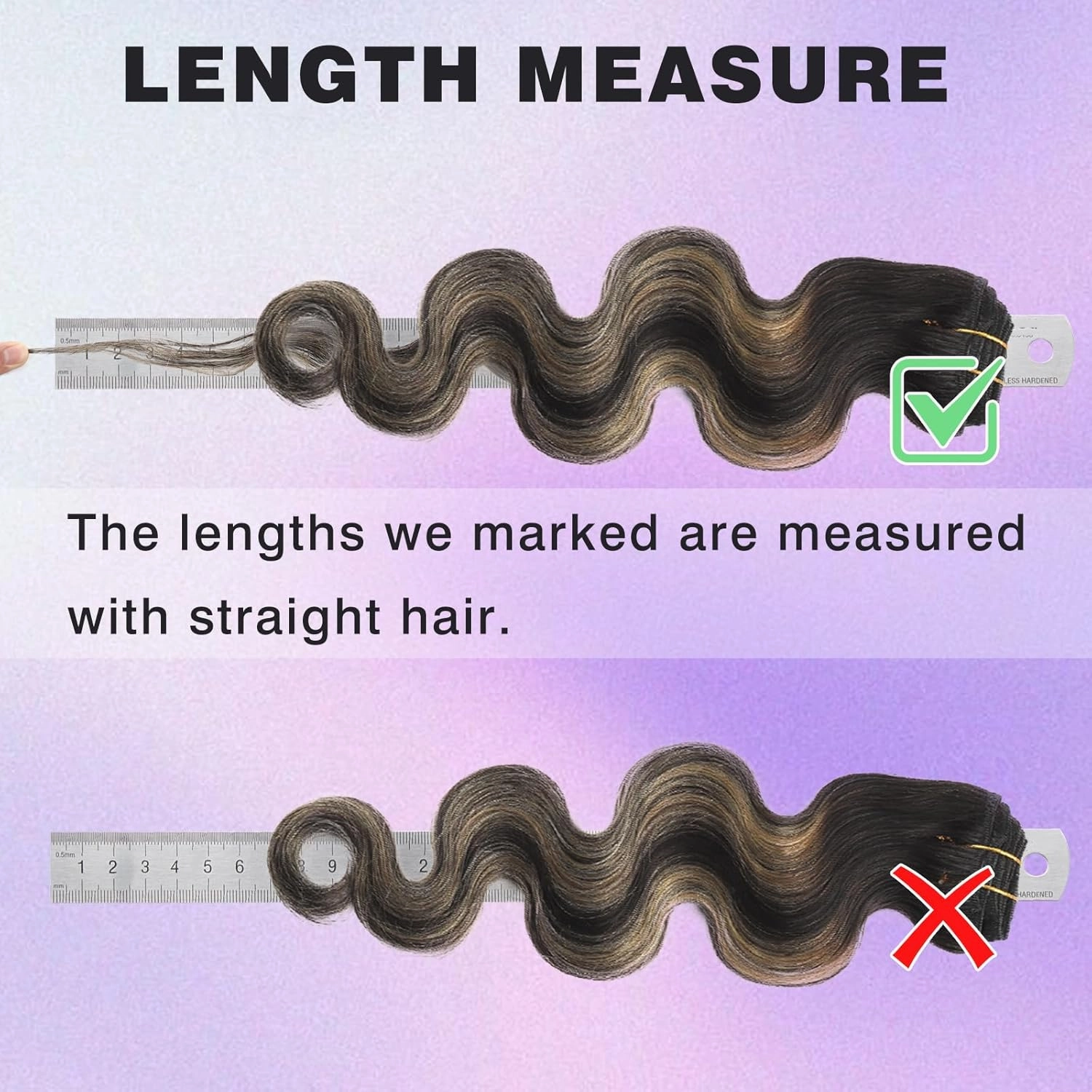 ABH AMAZINGBEAUTY HAIR Body Wave Clip in Human Hair Wavy Clip in Extensions Body Wave Clip ins Rooted Black Piano Natural Black #1B Fading into Caramel Blonde #27 Two Tone 120G 22 Inch