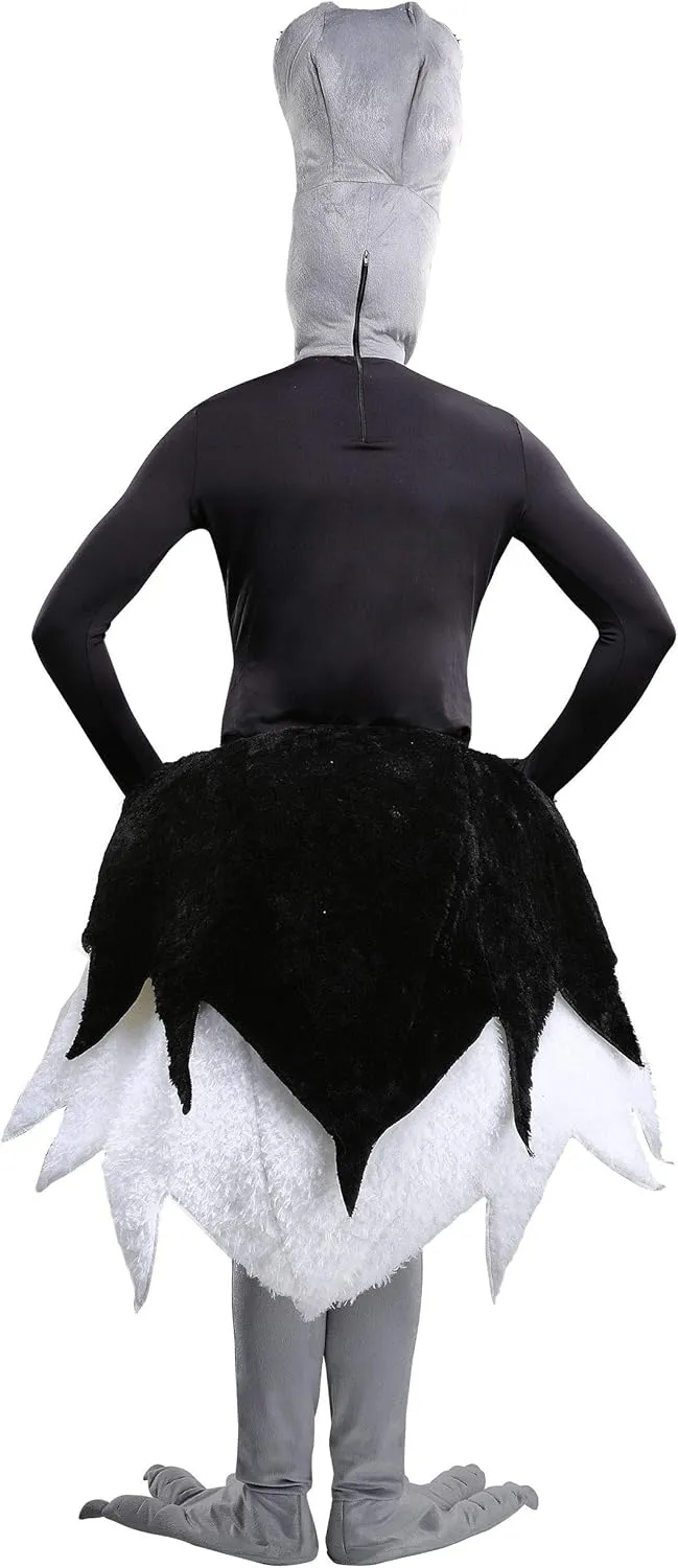 Adult Ostrich Costume, Unisex Plush Ostrich Jumpsuit, African Safari Bird Outfit
