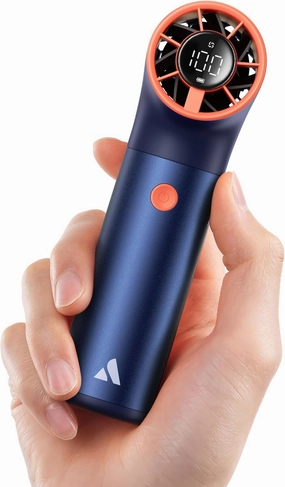 Aecooly Portable Handheld Fan, Powerful Turbo Mini Fan, 19000 RPM High Speed Aero Ultra, 15H Max Cooling Time, 7 Speeds Aluminum Case, Pocket Rechargeable Personal Small Travel GIfts for Women -Blue