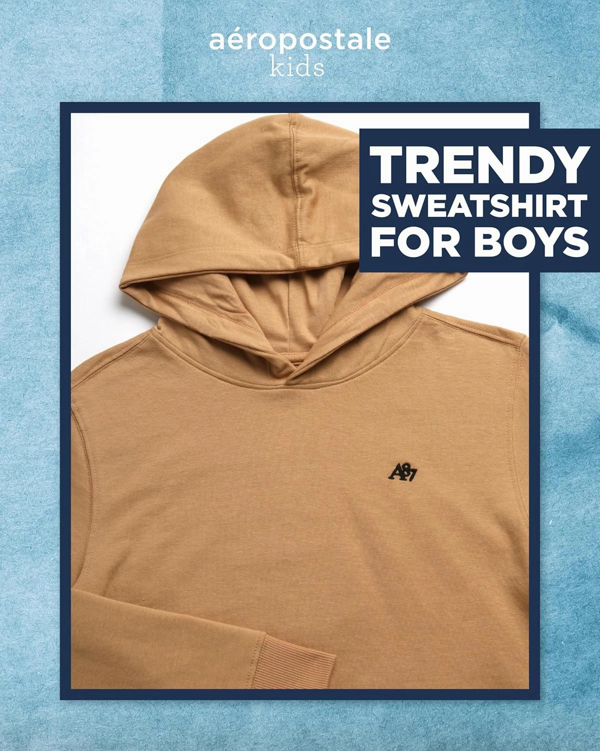 AEROPOSTALE Boys' Sweatshirt - Cozy Soft Cotton Blend Fleece Casual Pullover Graphic Hoodies for Boys (Sizes: 4-12)