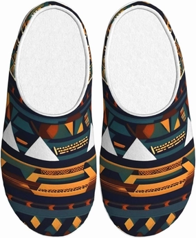 African Ethnic Pattern print Men's Women's Slippers Comfort Closed Toe House Shoes Fall Winter Home Slippers Indoor Scuff
