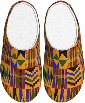 African Ethnic Pattern print Men's Women's Slippers Comfort Closed Toe House Shoes Fall Winter Home Slippers Indoor Scuff