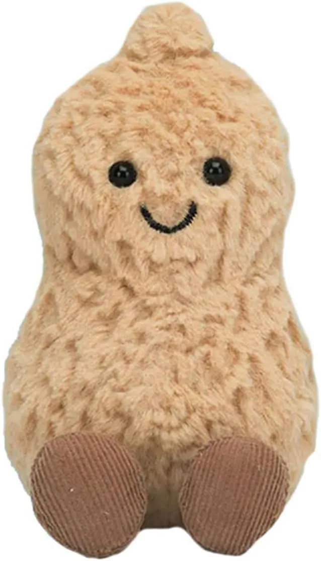 Aimery Cute Peanut Plush Toy, 6.5" Soft Stuffed Doll, Peanut Plushies Pillow Gifts for Kids Girlf Friend Birthday