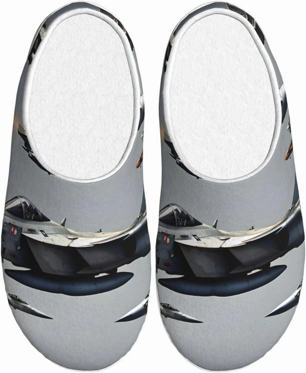 Aircraft Fighter Jets print Men's Women's Slippers Comfort Closed Toe House Shoes Fall Winter Home Slippers Indoor Scuff