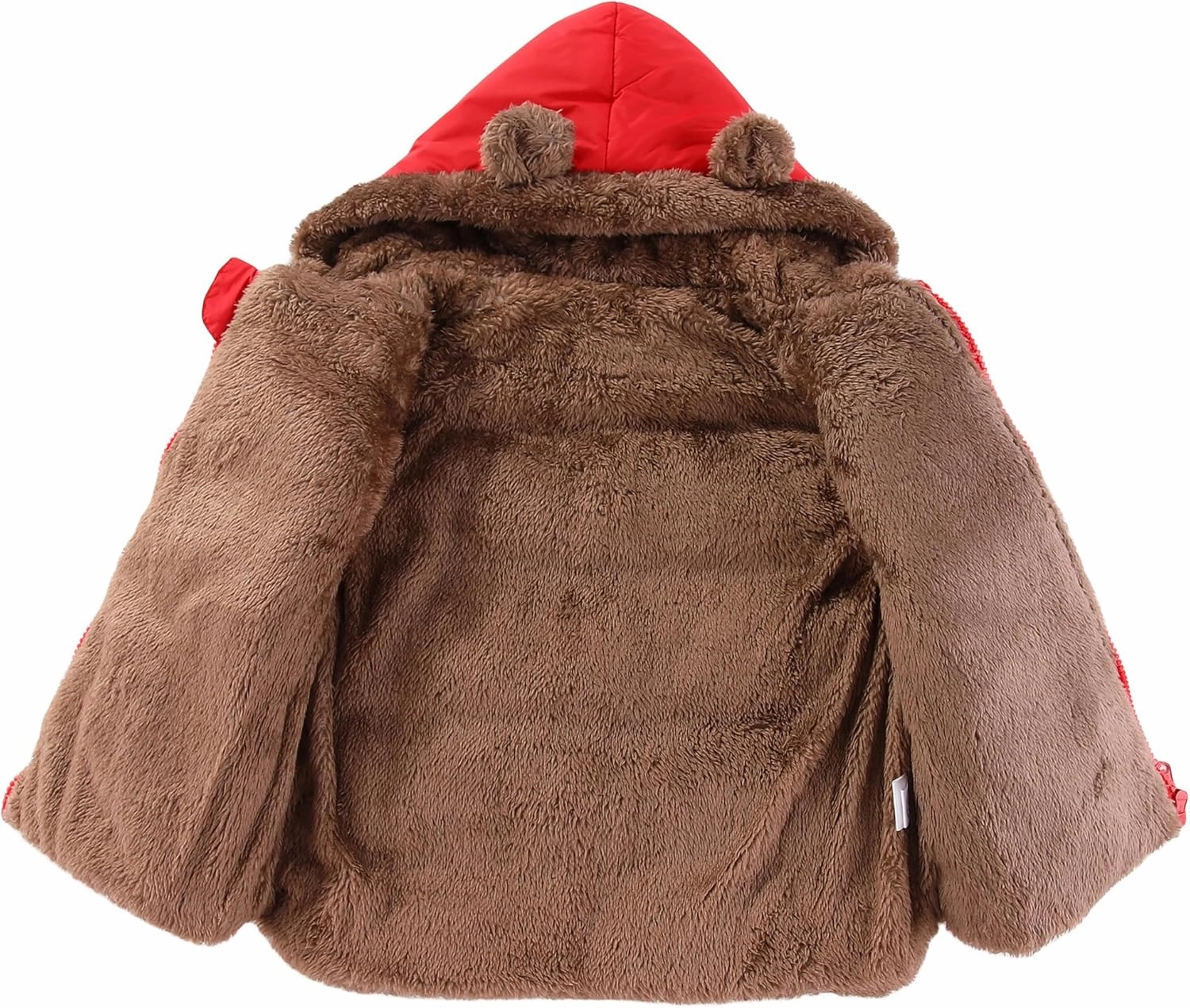 AIWUHE Toddler Boys Girls Hooded Puffer Vest Padded Warm Winter Jacket Sleeveless Bear ears Zipper Up Coat with pocket 1-7Y