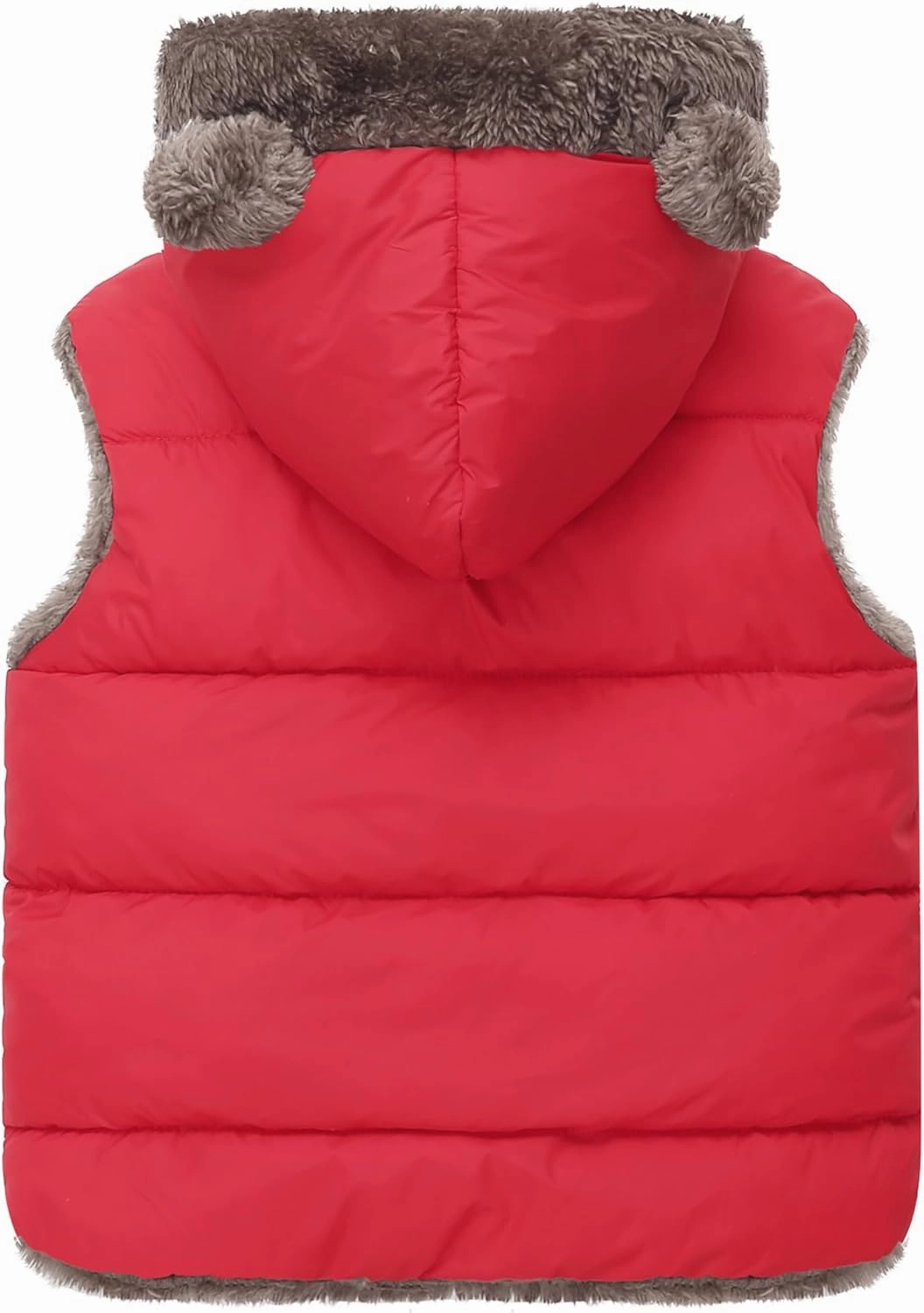 AIWUHE Toddler Boys Girls Hooded Puffer Vest Padded Warm Winter Jacket Sleeveless Bear ears Zipper Up Coat with pocket 1-7Y