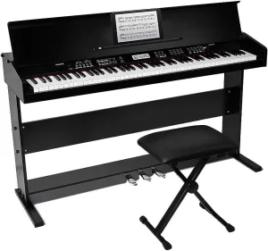 Alesis Virtue - 88-Key Beginner Digital Piano with Full-Size Velocity-Sensitive Keys, Lesson Mode, Power Supply, Built-In Speakers, 360 Premium Voices and 3 Months of Skoove Lessons Included