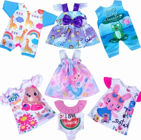 Alive Baby Clothes, 7 Sets Baby Doll Clothes Accessories Dress Swimsuit Outfit for 10-12 Inch Dolls Girls Birthday Xmas