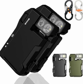 Alkyne G5 EDC Light 400 Lumens, Super Bright G5 Rechargeable EDC Flashlight, Mini Portable Design for Outdoor, Emergency, Home & Daily Carry (2-Pieces Black)