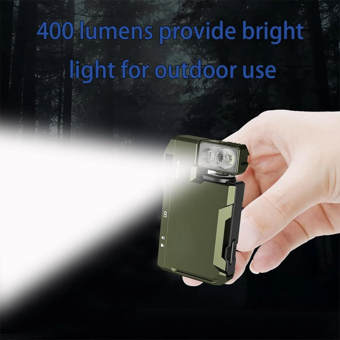 Alkyne G5 EDC Light 400 Lumens, Super Bright G5 Rechargeable EDC Flashlight, Mini Portable Design for Outdoor, Emergency, Home & Daily Carry (2-Pieces Black)
