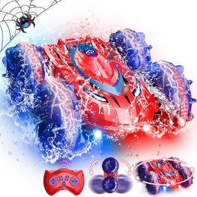 Amphibious Remote Control Car Boat,2.4GHz Waterproof RC Stunt Car with LED Lights 360°Rotation All Terrain Water Beach Pool Toys for Kids RC Car Toys for 3 4 5 6 7 8-12 Years Old Boys Girls