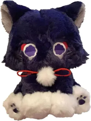Anime Cat Plush Plush Scaramouche Wanderer Cat Stuffed Animal Cute Soft Stuff plushie Gift for Kids Xmas Gifts
