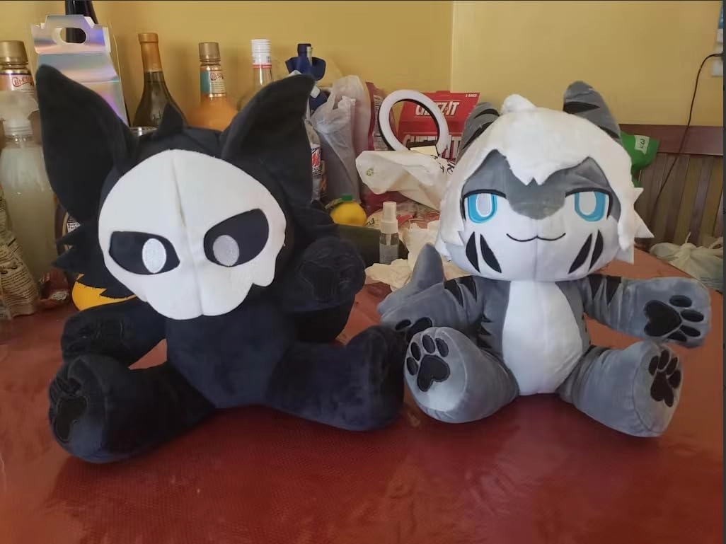 Anime Plushies Puro Plush Plushie, 9.8 Inch Anime Soft Stuffed Animal Doll Gift for Fans (Black,Extra Large)