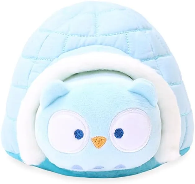 Anirollz Stuffed Animal Plush Toy Winter Igloo Owlyroll Small Outfitz Plush Doll | Soft, Squishy, Warm, Cute, Comfort, Safe Birthday Kawaii