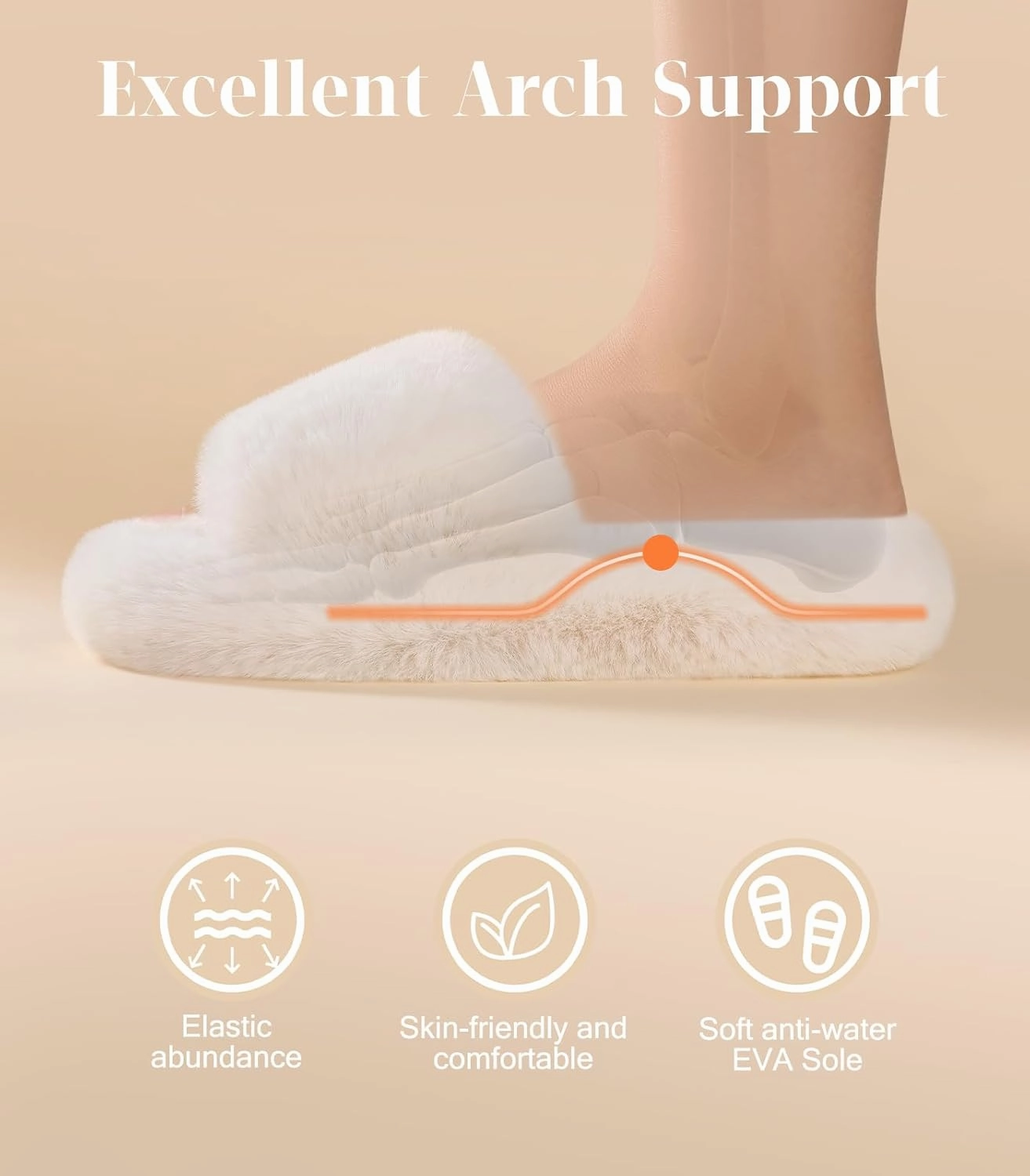 Ankis Comfy Women's Plush Slippers - Cute Chic Versatile Pretty Platform, Open Toe, Non-slip House Fluffy Fuzzy Slippers for Women Indoor Outdoor, All Seasons