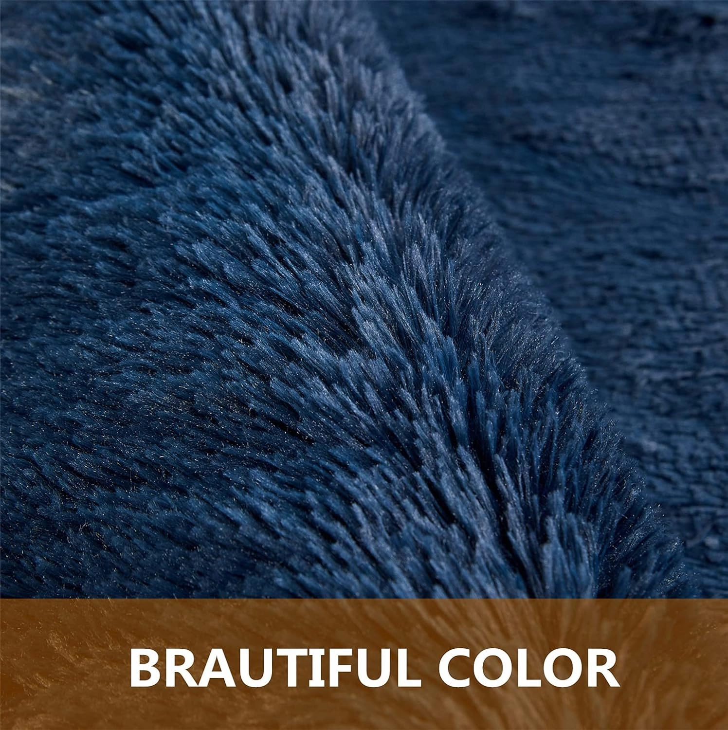 Arbosofe Area Rugs Shaggy Rugs Fluffy Carpets, 8x10 Feet Navy Blue, Modern Plush Carpets for Living Room Bedroom for Kids Girls and Boys, Playroom, and Nursery Room Home Decor