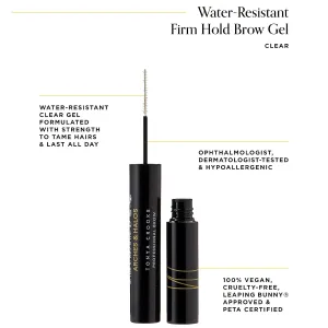 Arches & Halos Water Resistant Firm Hold Brow Gel - Brow Setting Gel - Long-lasting Hold - Vegan and Cruelty Free Makeup - Clear - 0.176 fl oz (Pack of 2)