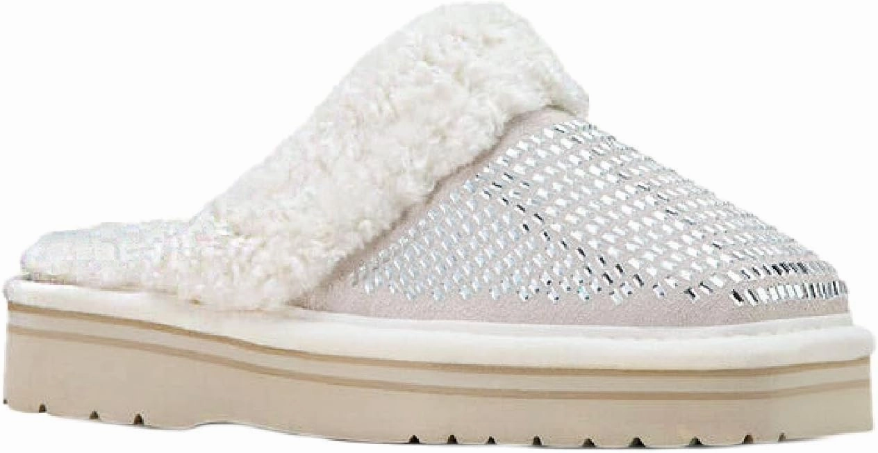 ARIAT Women's Indoor/Outdoor Warm Comfortable Jackie Square Toe Exotic Platform Stack Slippers with Suede Leather Uppers