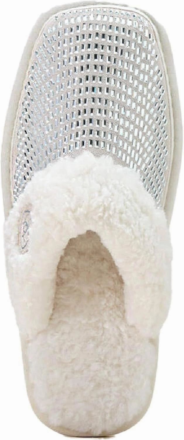 ARIAT Women's Indoor/Outdoor Warm Comfortable Jackie Square Toe Exotic Platform Stack Slippers with Suede Leather Uppers