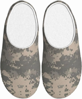 Army Digital Camouflage print Men's Women's Slippers Comfort Closed Toe House Shoes Fall Winter Home Slippers Indoor Scuff