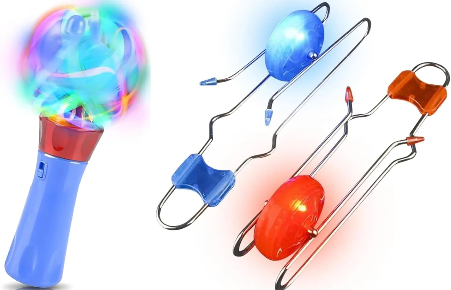 ArtCreativity Light Up Spinning Wand for Kids – LED Spinning Light Up Toy with Flashing Lights & 2 Gyro Wheels Rail Twisters, Kids Classic Vintage Nostalgia Yoyo Sensory Fidget Toys