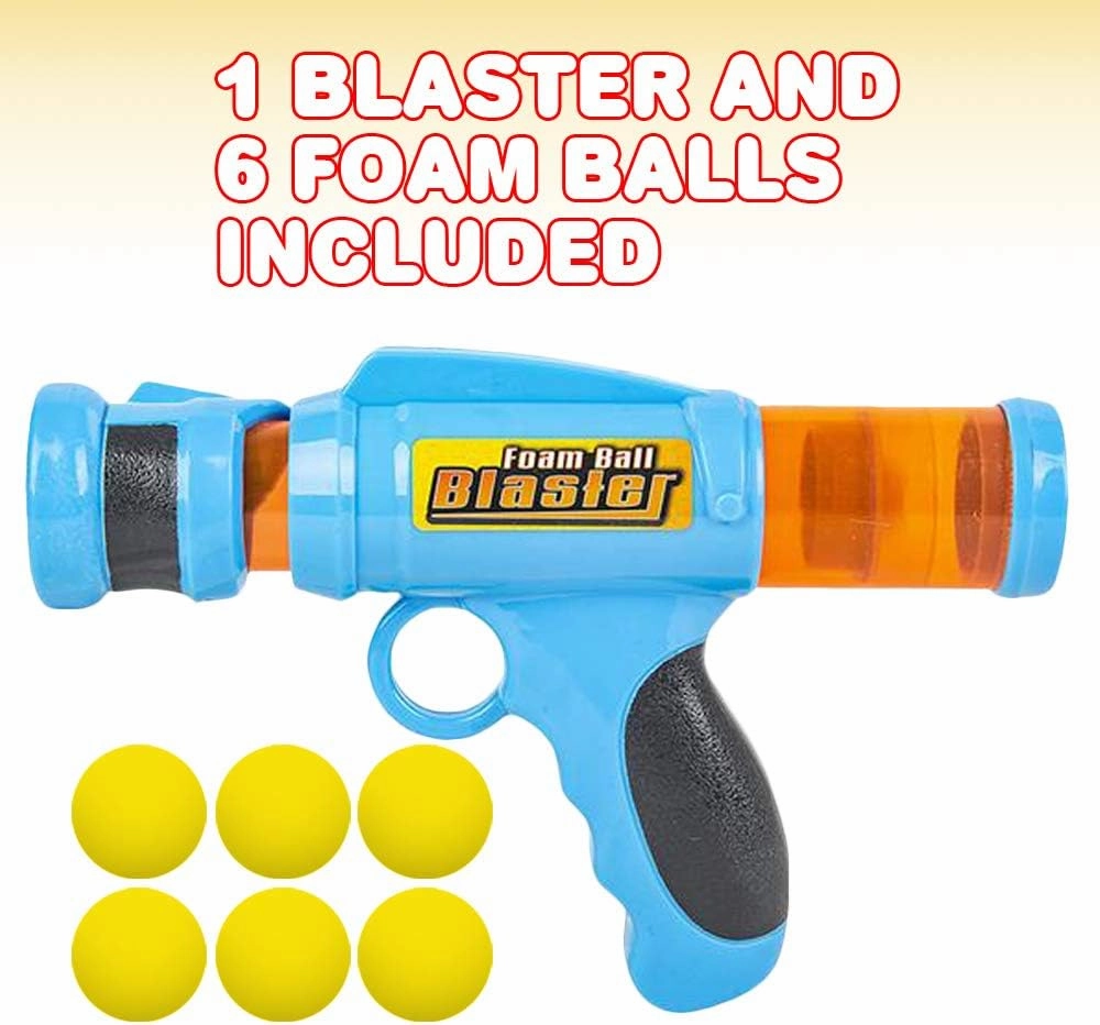ArtCreativity Foam Ball Launcher with 6 Balls, Pump Action Shooting Toy Blaster for Kids, Outdoor Summer Fun, Fetch Toy for Dogs, Best Holiday or Birthday Gift for Boys and Girls