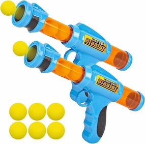 ArtCreativity Foam Ball Launchers, Set of 2, Pump Action Shooting Toy Blasters for Kids with 12 Balls, Outdoor Fun, Fetch Toy for Dogs, Great Birthday Gift for Boys and Girls