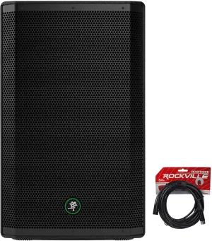 Audiosavings Bundle: (1) Mackie Thrash215 15" 1300W Powered Active DJ PA Speaker Thrash 215 Bundle with (1) Rockville RCXFM20E-B 20 Foot Female to Male XLR Mic Cable Black 100% Copper (2 Item)