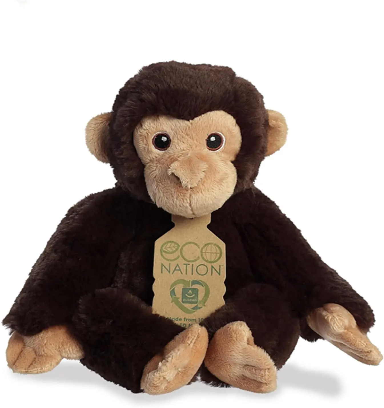 AURORA, 35032, Eco Nation Chimpanzee, 9.5In, Soft Toy, Brown