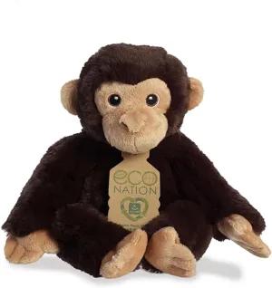 AURORA, 35032, Eco Nation Chimpanzee, 9.5In, Soft Toy, Brown