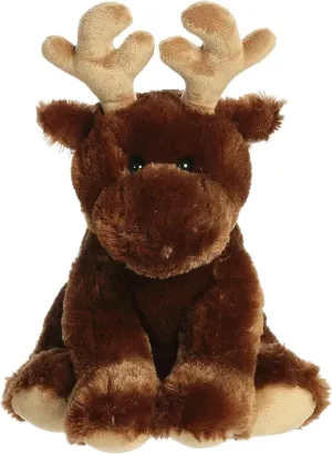 Aurora® Cuddly Moose Stuffed Animal - Cozy Comfort - Endless Snuggles - Brown 14 Inches