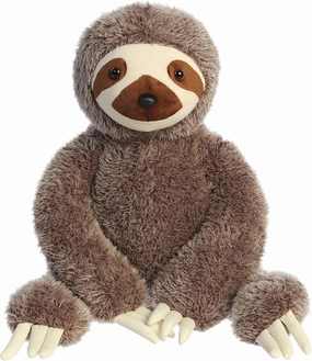 Aurora® Adorable Super Flopsie™ Sloth Stuffed Animal - Playful Ease - Timeless Companions - Brown 28 Inches