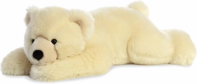 Aurora® Adorable Super Flopsie™ Slushy™ Stuffed Animal - Playful Ease - Timeless Companions - White 28 Inches