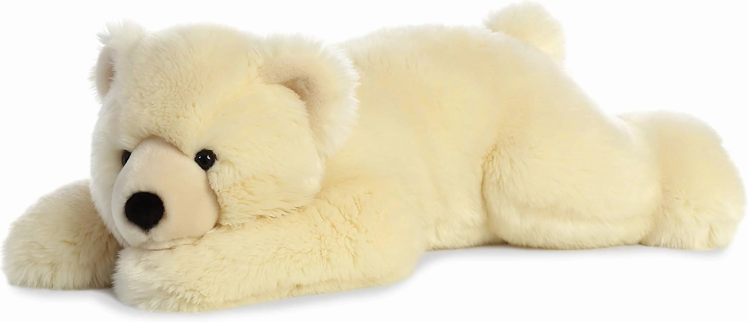 Aurora® Adorable Super Flopsie™ Slushy™ Stuffed Animal - Playful Ease - Timeless Companions - White 28 Inches