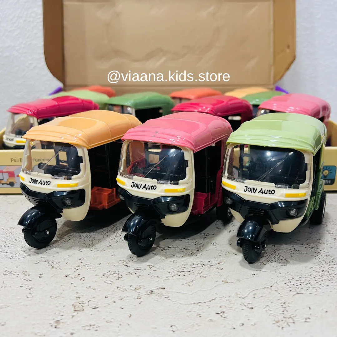Auto Rickshaw - Musical Pull-Back Toy