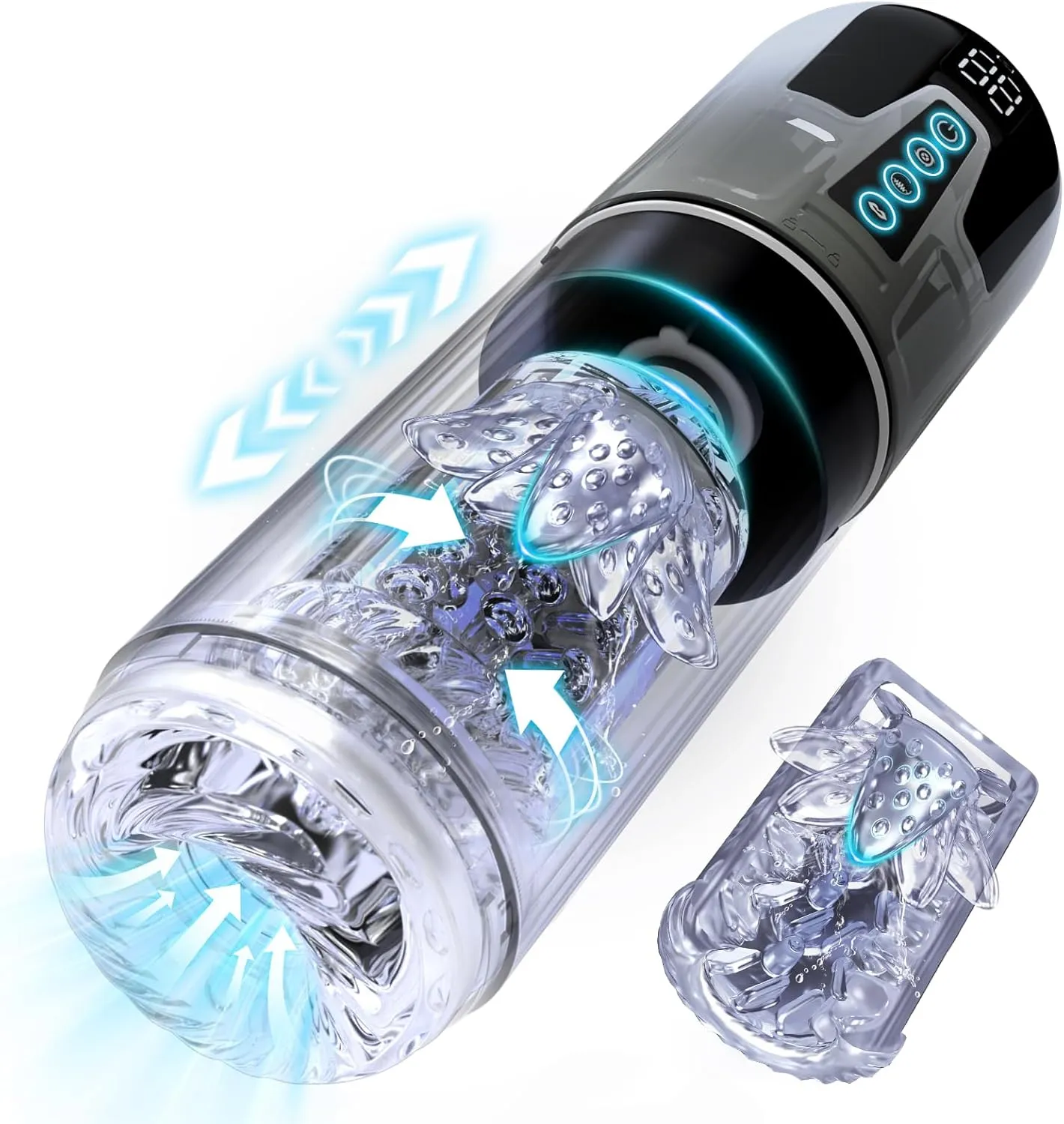 Automatic Male Masturbator Penis Pump - Upgrade Electric Pocket Pussy Stroker with 7 Sucking 7 Thrusting Rotating & Vibrating Modes Adult Sex Toys Blowjob Machine for Men's Pleasure