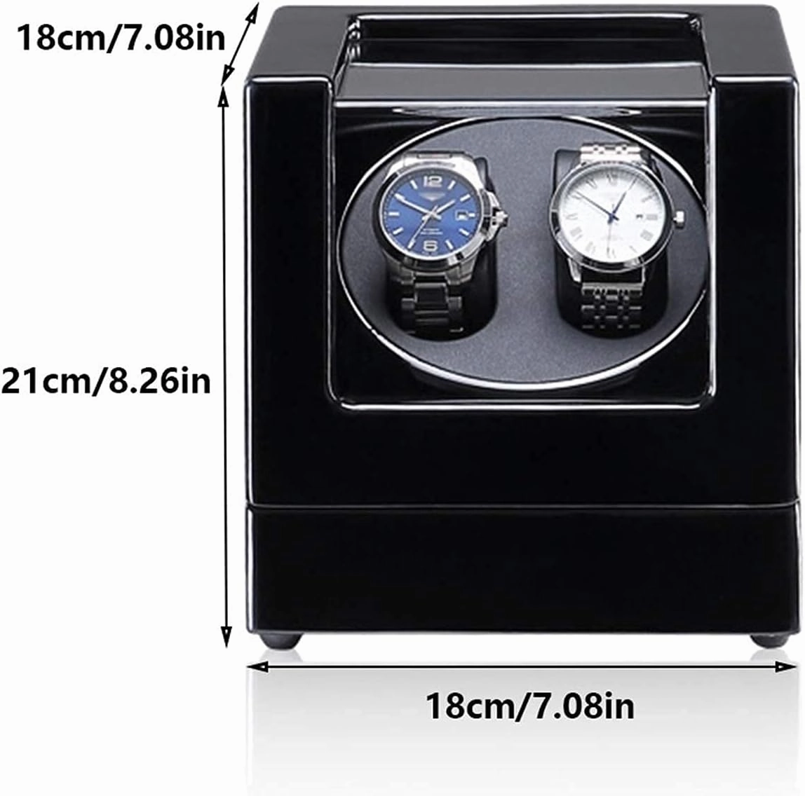 Automatic Watch Winder Box Automatic Double Watch Winder Box Built-in Led Light Piano Paint Exterior Dual Power Supply Quiet Motor Watch Winder Beautiful Home,D