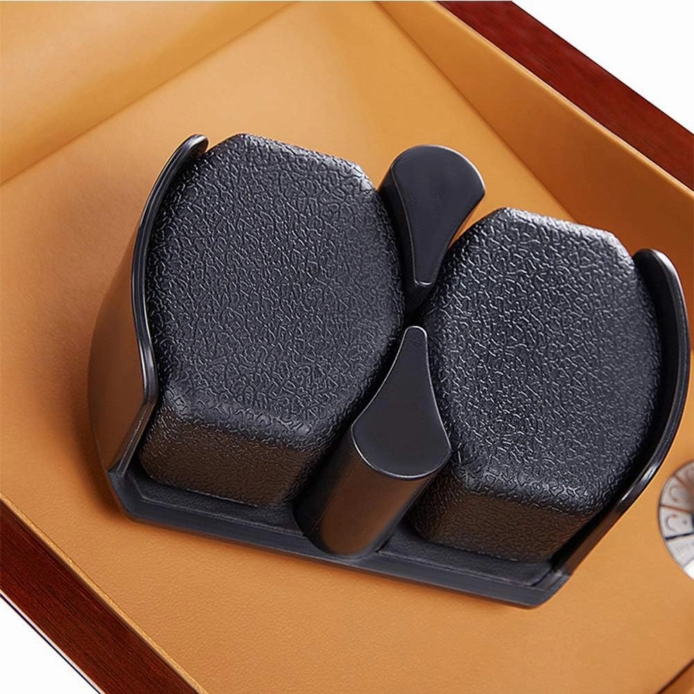 Automatic Watch Winder Super Quiet Motor LED Backlight AC Adapter and Battery Powered Piano Paint Exterior Soft Watch Pillow Watch Winder Watch Box Case Watch Storage Display Gift