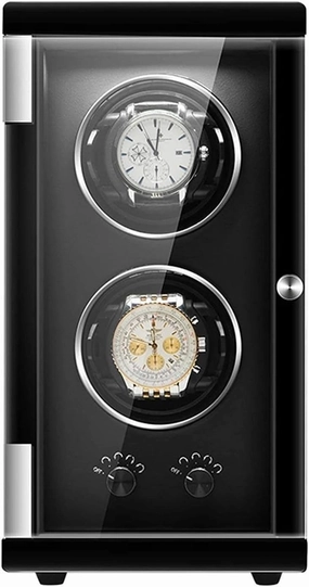 Automatic Watch Winder Watches and Jewelry Automatic Double Watch Winder Box Flexible Watch Pillows Wood Shell Piano Paint Finish Quiet Motor
