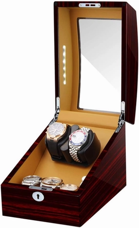 Automatic Watch Winders Box 2 3 Soft Flexible Watch Pillow Built-in LED Light Piano Paint Exterior Silent Motor