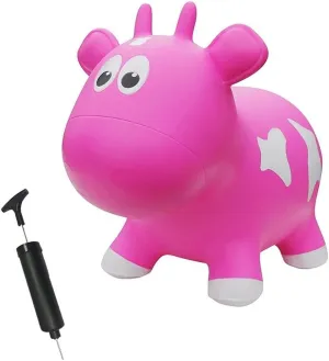 Award Winning Inflatable Toddler Safe Bouncing Pink Cow Plus Pump