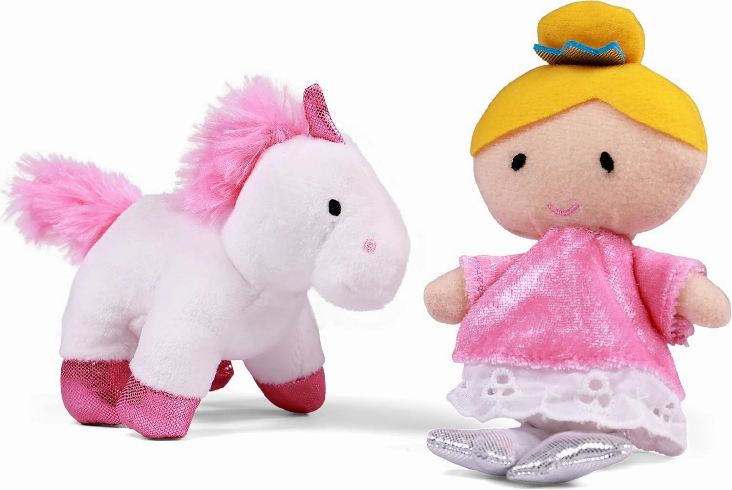 Baby GUND Play Soft Collection, Princess Castle 5-Piece Plush Playset with Rattle, Squeaker and Crinkle Plush Toys, Sensory Toy for Babies and Newborns, 7”