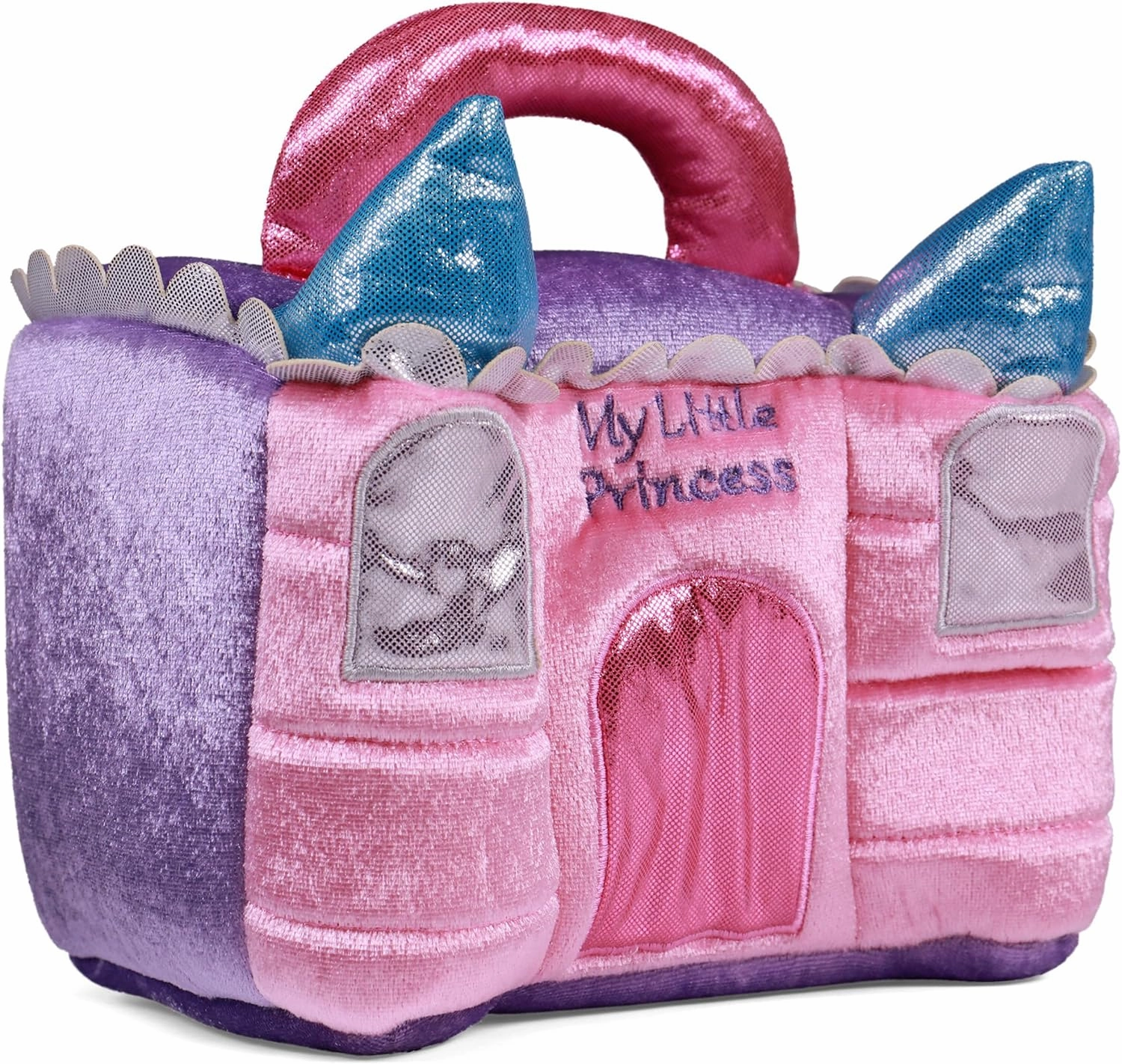 Baby GUND Play Soft Collection, Princess Castle 5-Piece Plush Playset with Rattle, Squeaker and Crinkle Plush Toys, Sensory Toy for Babies and Newborns, 7”