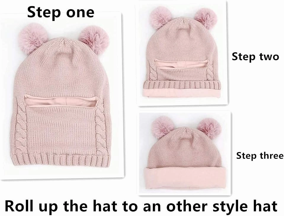 Baby Winter Hat Scarf Set, Unisex Infant Toddler Kids Hat Scarf