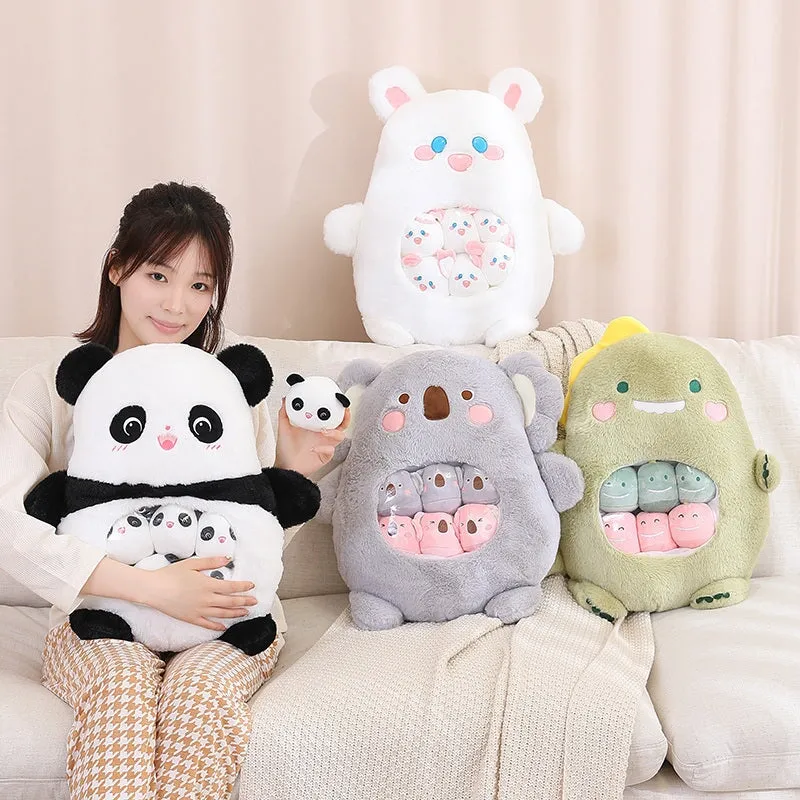 Bag of Koala Dino Bunny Panda Plushie Collection