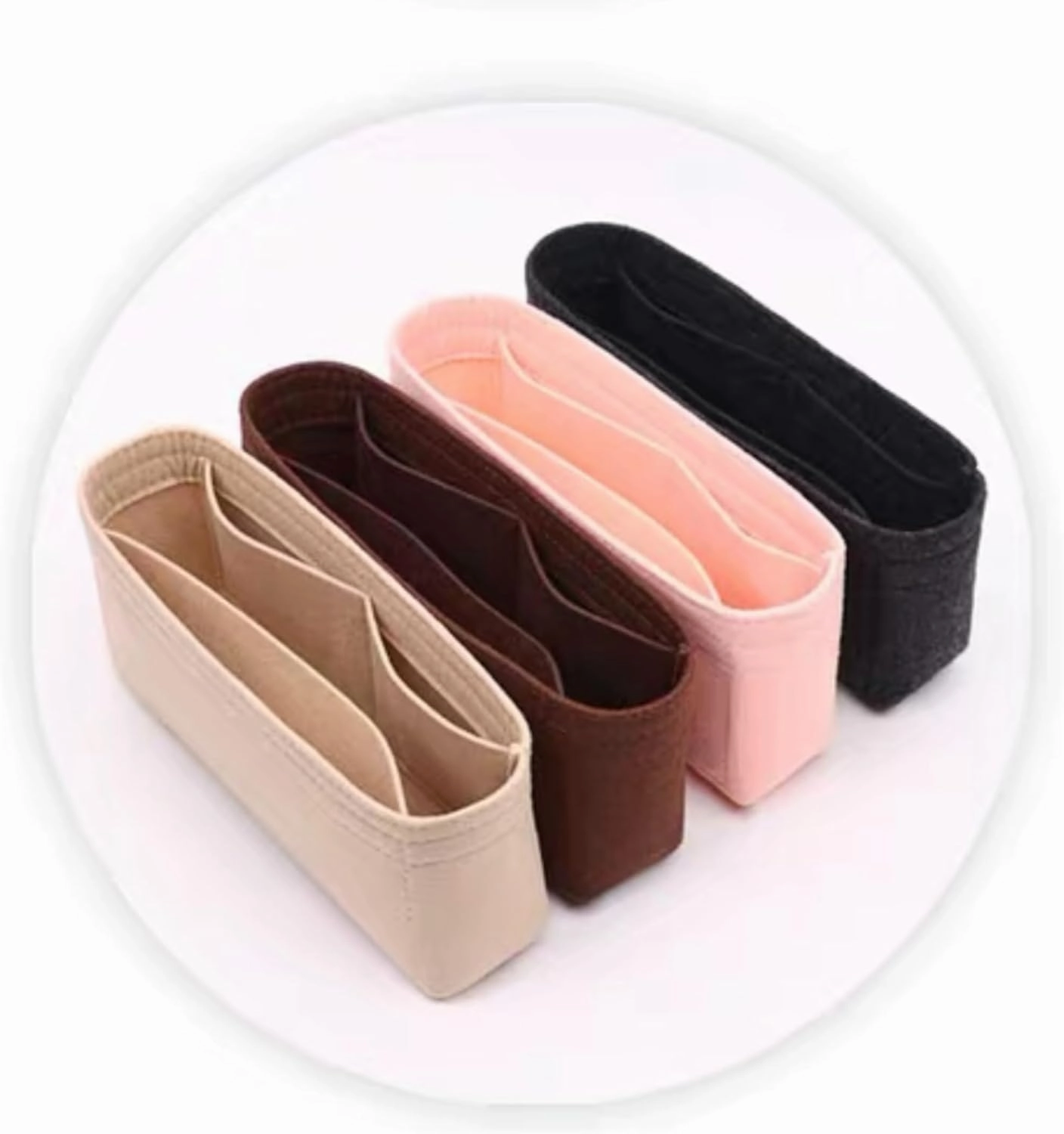Bag Organizer for YSL Toy Shopping Bag (25L x 28H x 8D cm)|Handmade Custom Bag Insert|2mm Felt Bag Liner|Women Handbag Shaper (Brown, Style A: Exposure)