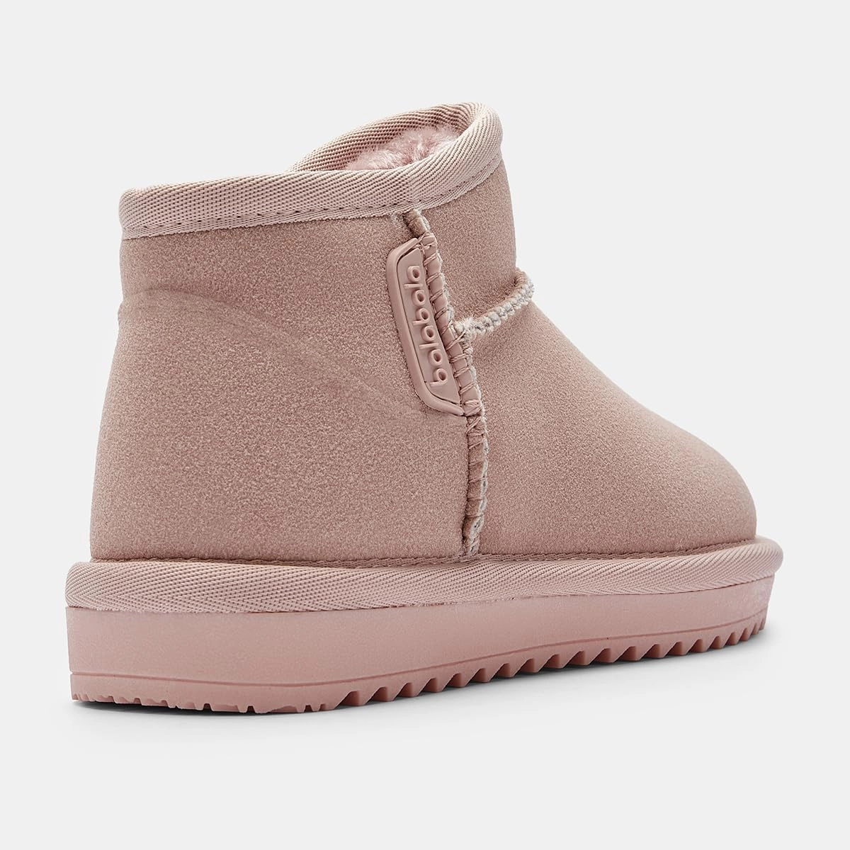 Balabala Girls Snow Boots, Warm Faux Fur Winter Snow Shoes Classic Suede Ankle Zipper Mini Boots for Toddler Little/Big Kids