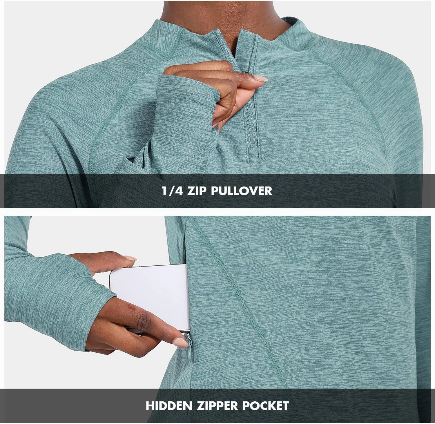 baleaf Women's Long Sleeve Running Shirts Quick Dry Lightweight Pullover Workout Tops Athletic T-Shirts Moisture Wicking