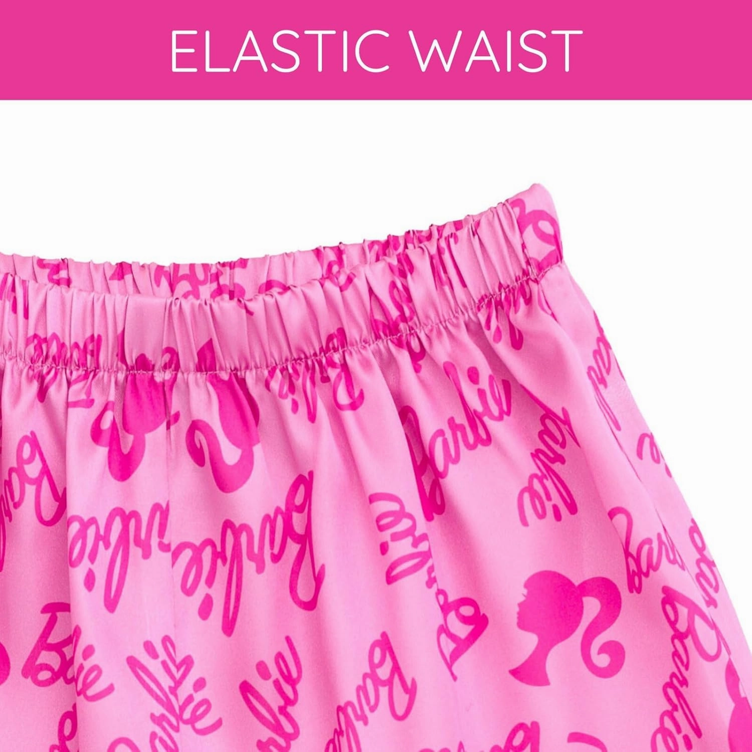 Barbie Girls Lounge Pajama Shirt and Pajama Shorts Sleep Set Little Kid to Big Kid Sizes (4-14-16)